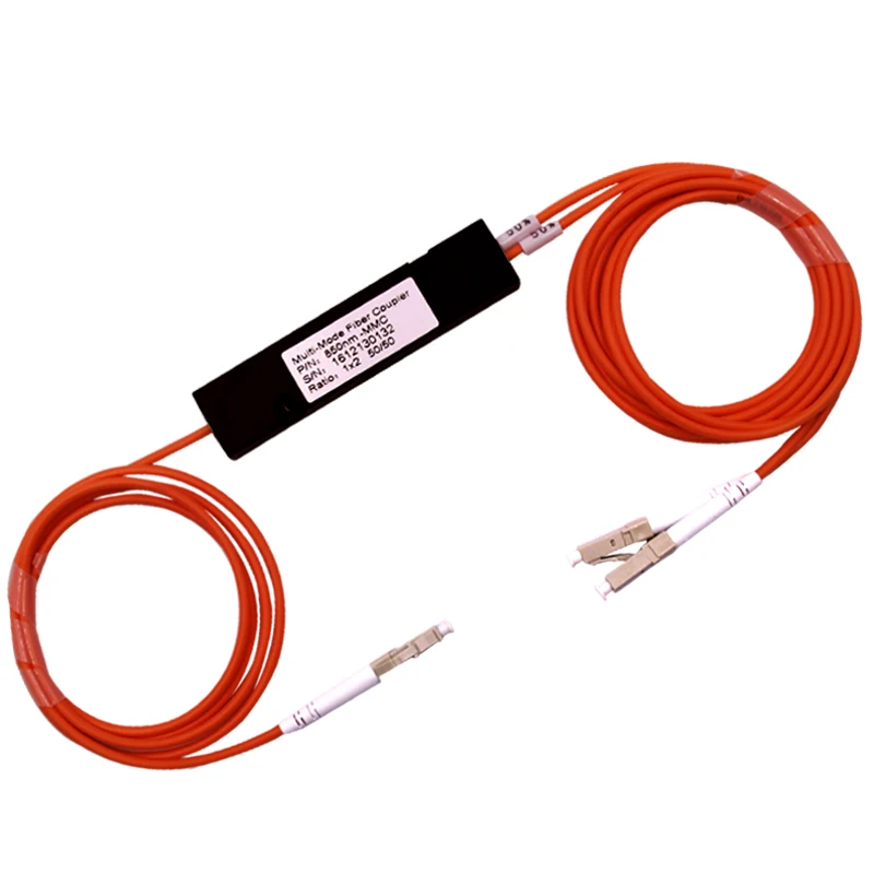 LC UPC MINI PLC 1X 2 Multimode волоконно оптический сплиттер 1x2 pc plc сплиттер/1x2 FBT 850nm