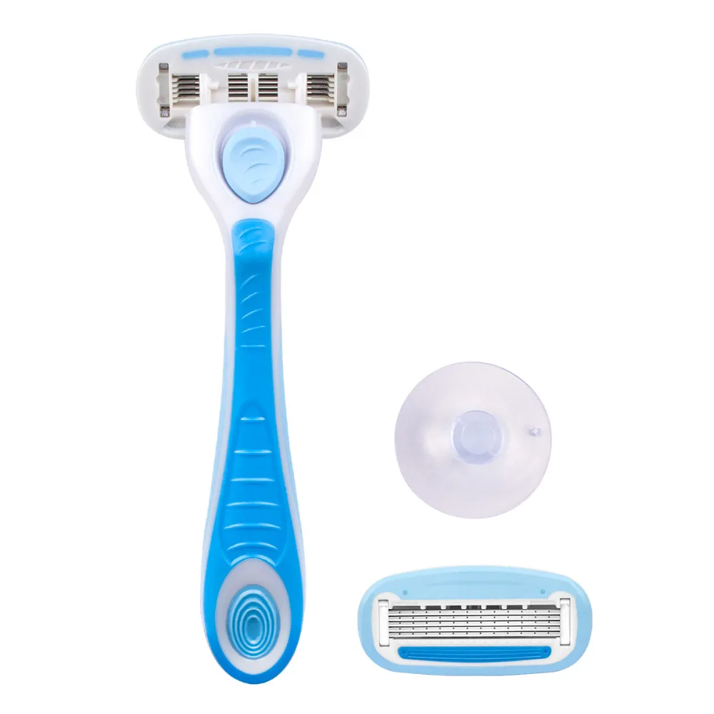 Бритва Женская QSHAVE IT, 5 лезвий, эпилятор для удаления волос в зоне бикини, Сделано в США, бритва, 2 картриджа, держатель, палка (art.: 7a56528f8) - 7a56528f8
