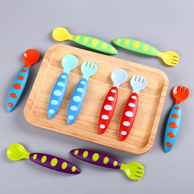 2 шт./компл. ложка для кормления малышей безопасная посуда мультфильм ложки блюд