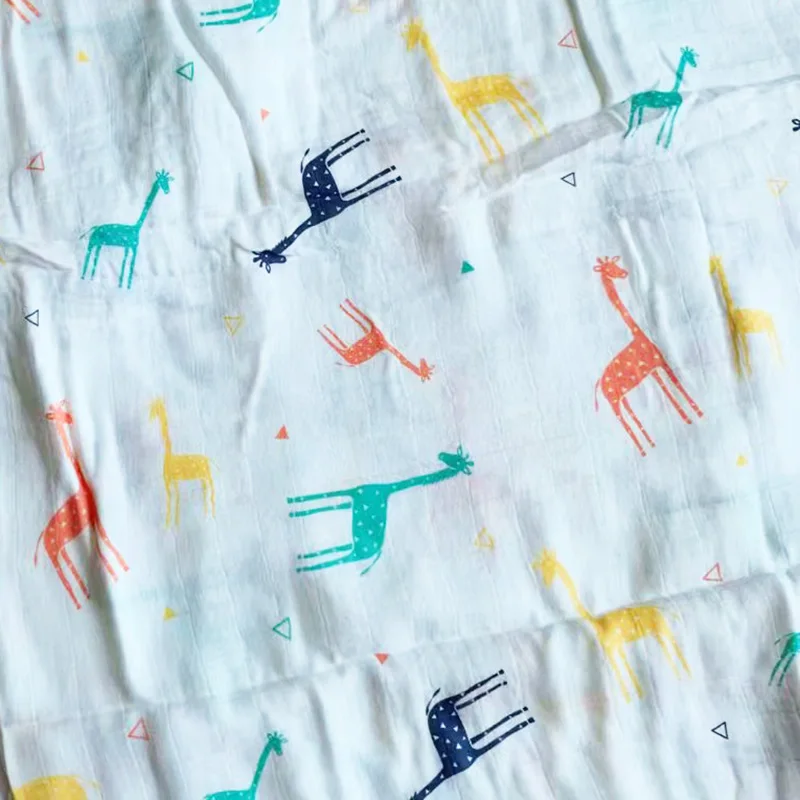 D Новые принты Детские обертывание пеленок бамбуковый хлопок детские муслиновые одеяла чехол для детской коляски - Цвет: D