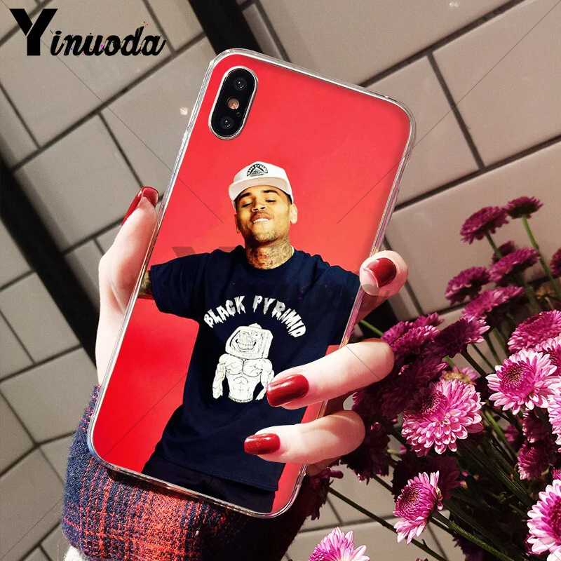 Yinuoda Chris коричневый Breezy Coque Shell чехол для телефона iPhone 8 7 6 6S Plus 5 5S SE XR X XS MAX Coque Shell