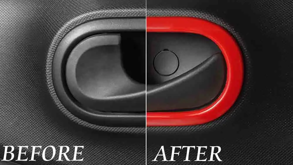 2шт ABS Внутренняя дверь чаша крышка для Mercedes Smart Fortwo ForFour 453 дверные ручки автомобильные наклейки аксессуары для декорирования машины
