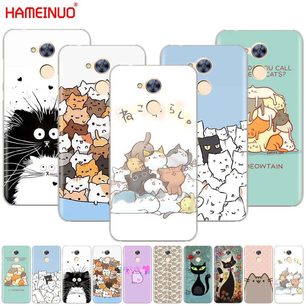HAMEINUO Милый Забавный чехол с кошкой для Huawei Honor 10 V10 4A 5A 6A 7A 6C 6X 7X 8 9 LITE | Мобильные