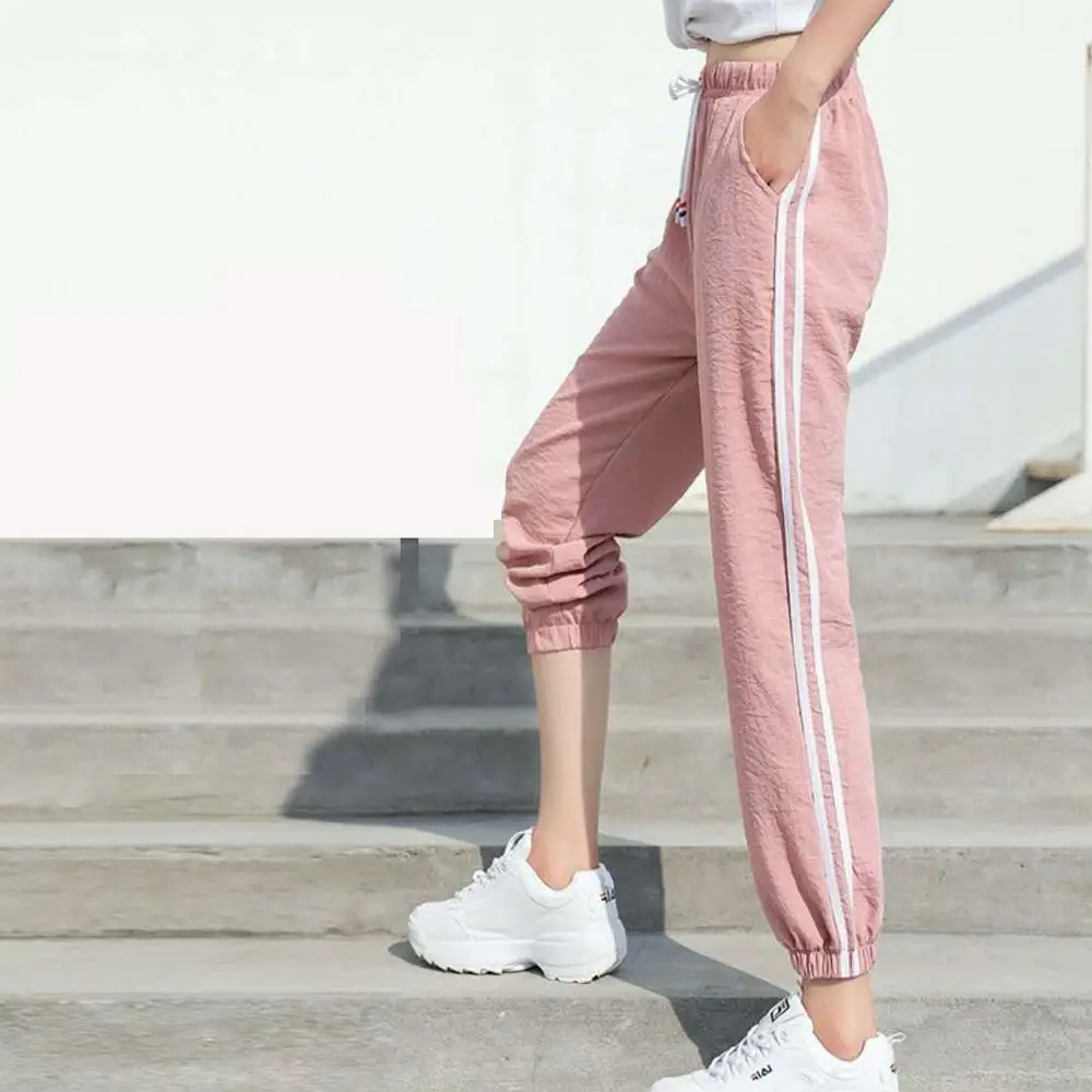Pants Women Sweatpants Capris Causal Trousers Fitness Loose Harem Ankle-Length Quickly Drying Joggers Pant Female Size 3XL | Женская