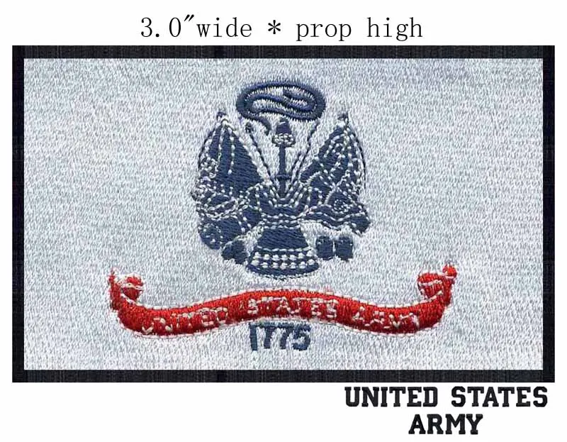 

Армейский Флаг США, 3 дюйма, широкая вышитая нашивка для costura, ручная работа для детей, набор лент