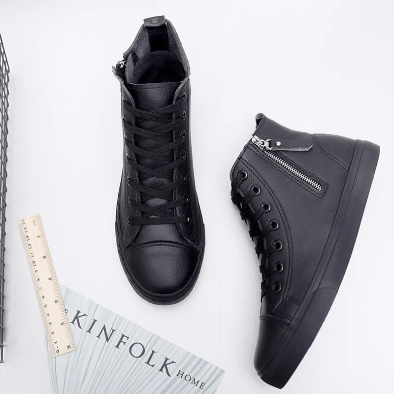 2019 Men High-top Casual Man Shoes Fashion Comfortable Lace-up lightweight Male Ankle Boots Side zipper U2-62 | Обувь