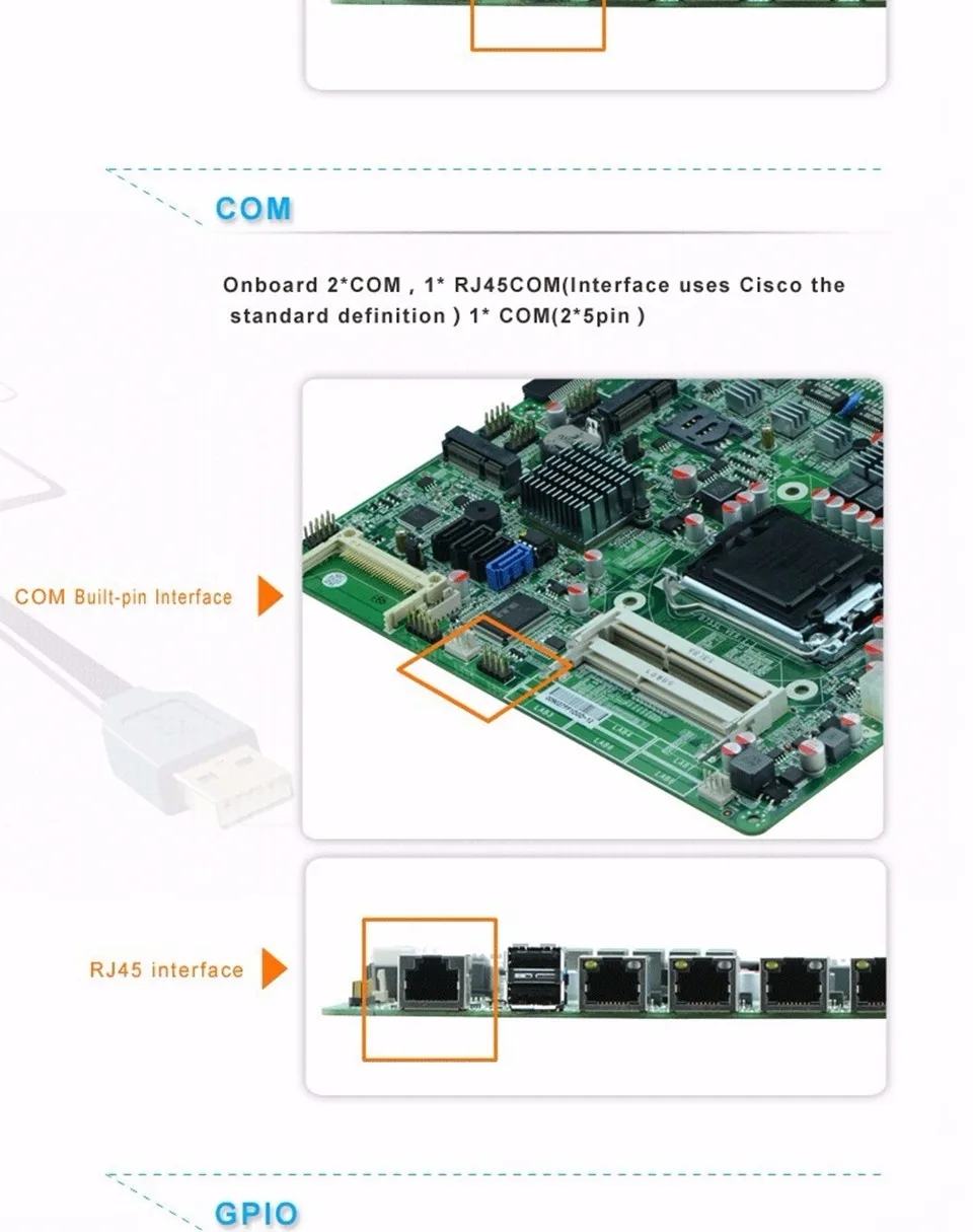 H67SL LGA1155 разъем промышленного брандмауэра Материнские платы с 6 lan для маршрутизатора/брандмауэра