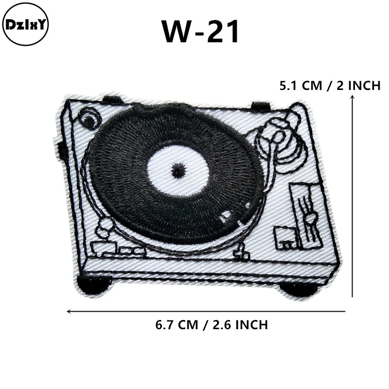 1-PCS-W-21 1 шт. нашивки с вышивкой в виде сердца для одежды, сделай сам, нашивки в полоску, наклейки для одежды, креативные значки, байкерские нашивки@ W - Цвет: 1-PCS-W-21