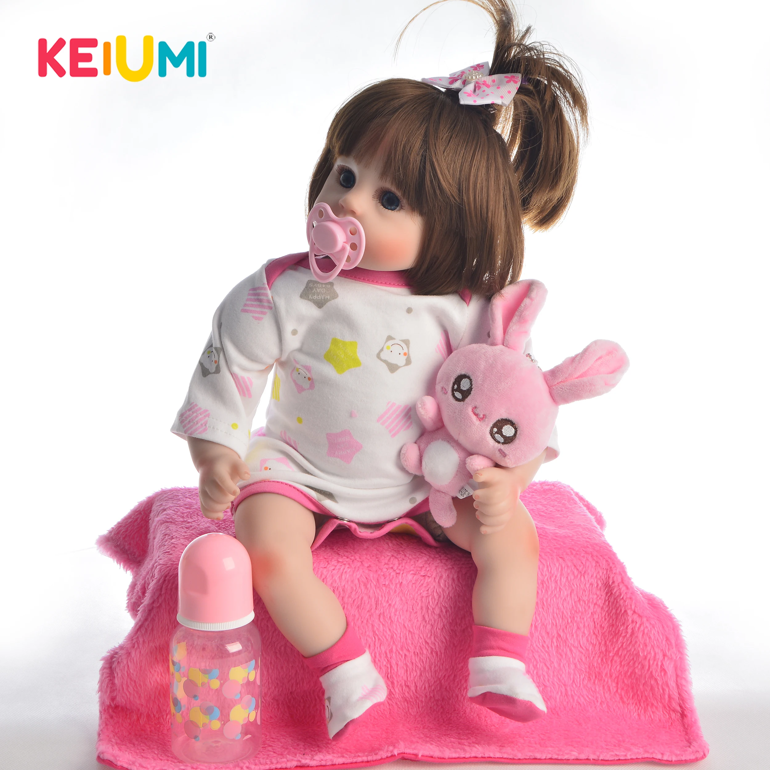 KEIUMI 18 дюймов новый стиль Новорожденный ребенок милая кукла девочка с мягким