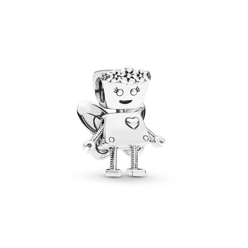 Floral Bella Bot Новинка, оригинальные посеребренные очаровательные браслеты Pandora, сделай сам, ключи любви, чайный горшок, Висячие Подвески, бусины для женщин, сделай сам, ювелирное изделие - Цвет: Floral Bella Bot