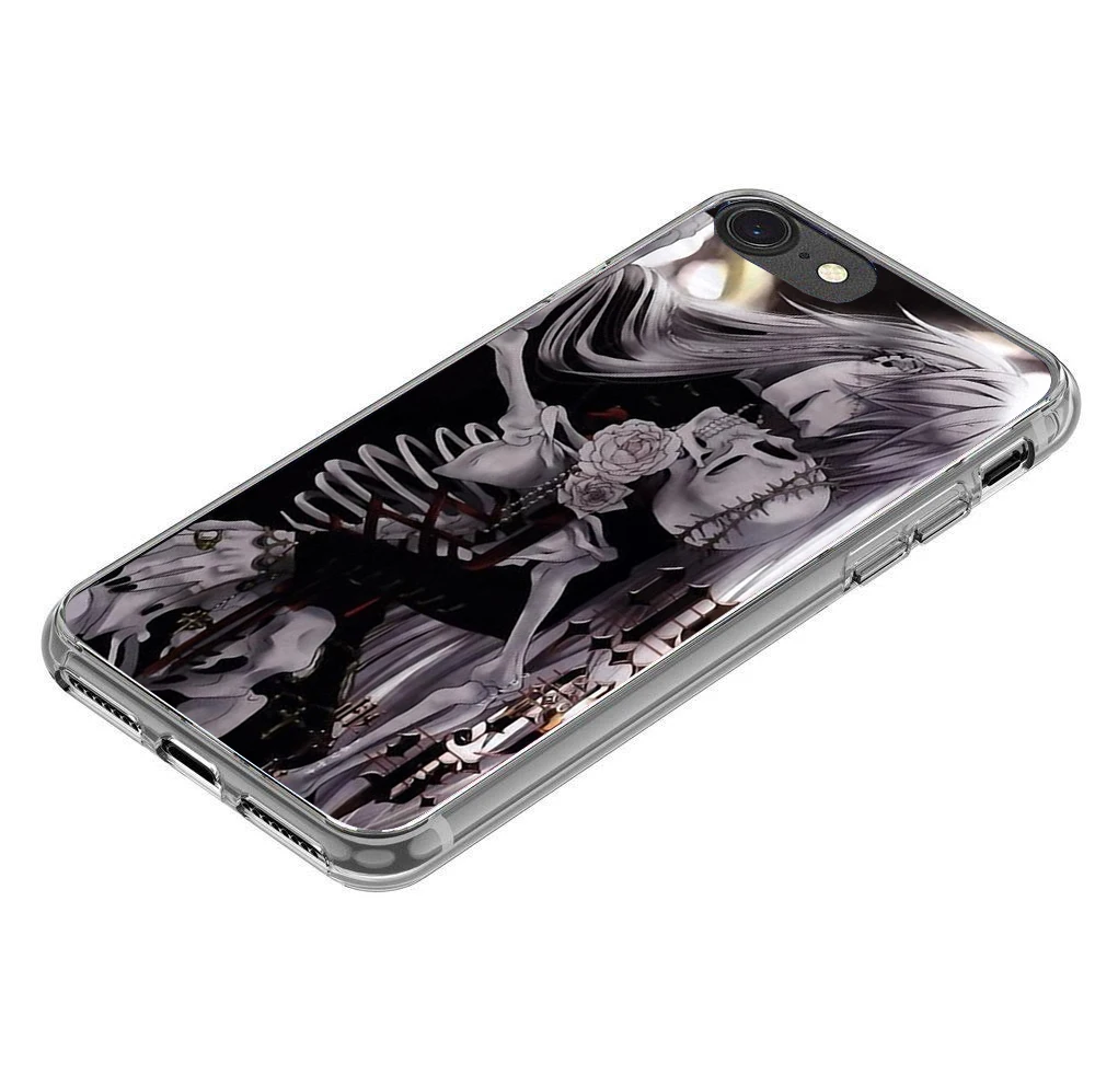 Для iPhone X 8 7 плюс 6 6s 5 5S SE Мягкий силиконовый чехол ТПУ аниме черный butler Kuroshitsuji