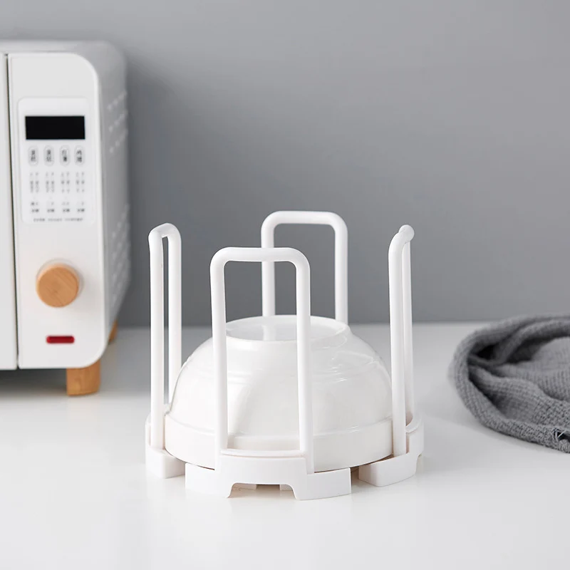 

Multifunctional Adjustable Plastic Organizer Shelf Pot Holder Dish Storage Rack Draining Kitchen Accessories Drain Cup Holder