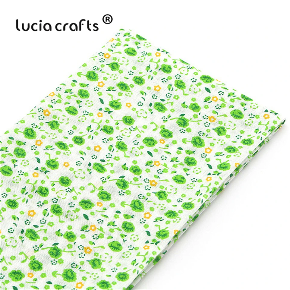 Lucia crafts, 7 шт./лот, 25*25 см, хлопковая ткань с принтом для рукоделия, куклы, ручная работа, шитье, Лоскутная Ткань, текстиль, ткань H0913