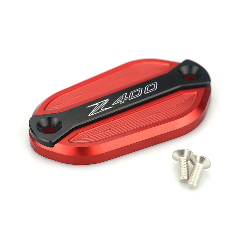Z400 Red Мотоцикл CNC алюминиевый передний тормоз резервуар жидкость крышка бака Крышка для KAWASAKI NINJA 400 Z400 модифицированные аксессуары - Цвет: Z400 Red