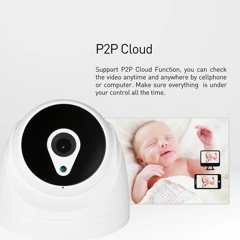 HD 3MP H.265 внутренняя IP камера 1296 P/1080 P купольная светодиодный ИК безопасности ONVIF