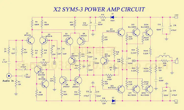 ZEROZONE пара классический Symasym 5 3 дискретный усилитель мощности голый PCB L10