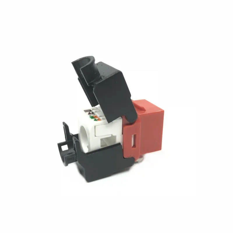 4 шт. UTP RJ45 CAT6 сетевой модуль информационный кабель адаптер Красный 180 градусов Fluke