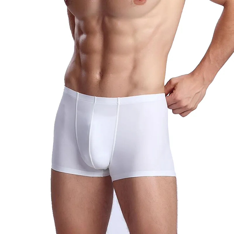 

Big Size Sexy Boxers Men Underwear Male Shorts Breathable Comfortable Seamless Cool Panties Plus Size Men Underwear 3pcs/lot