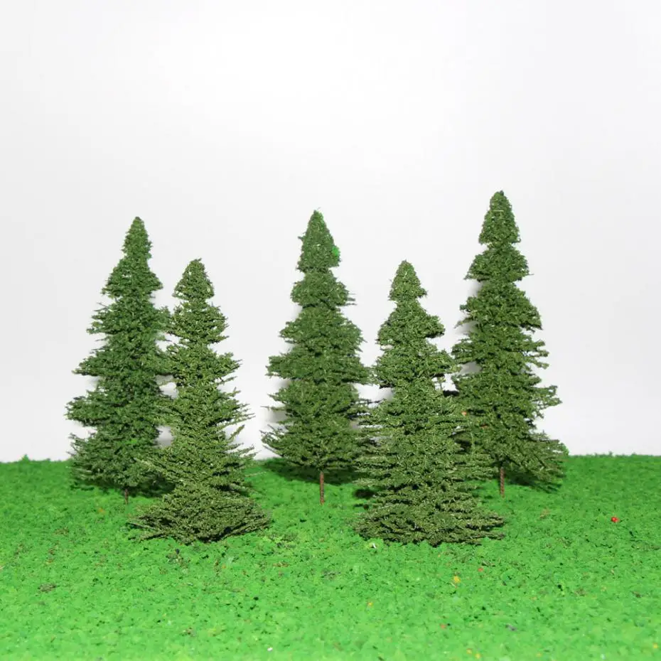S0403 Model Train Pine Trees Railroad Scenery Layout OO HO Scale Railway | Игрушки и хобби