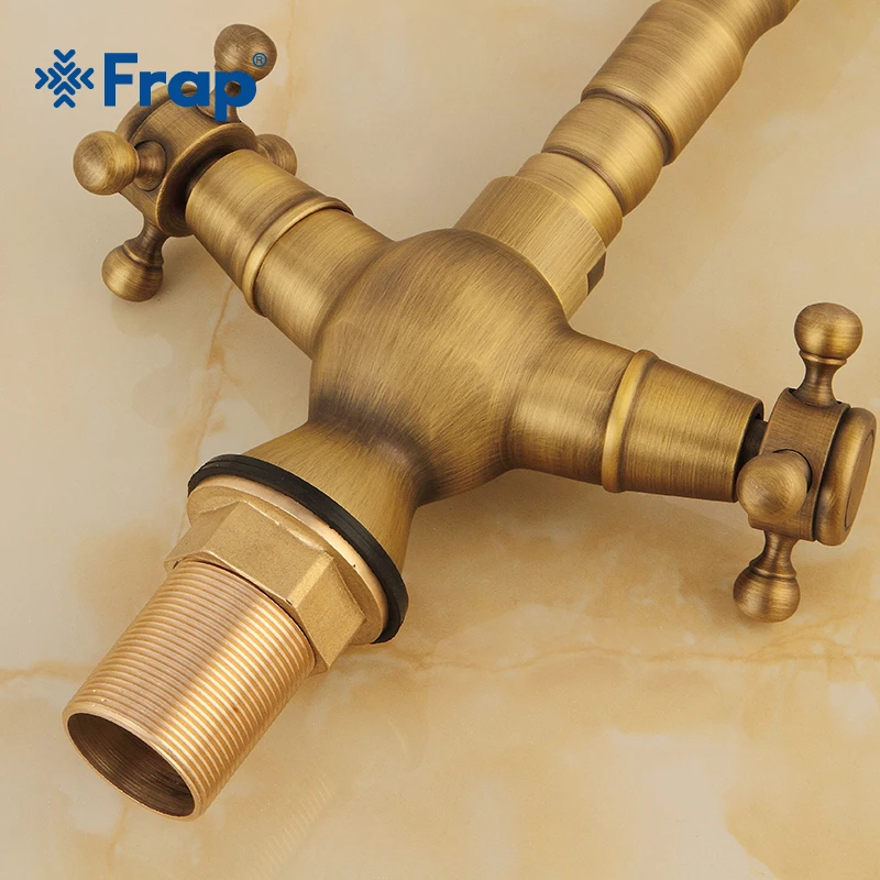 Новые смесители для раковины Frap античный латунный Смеситель в ванную комнату