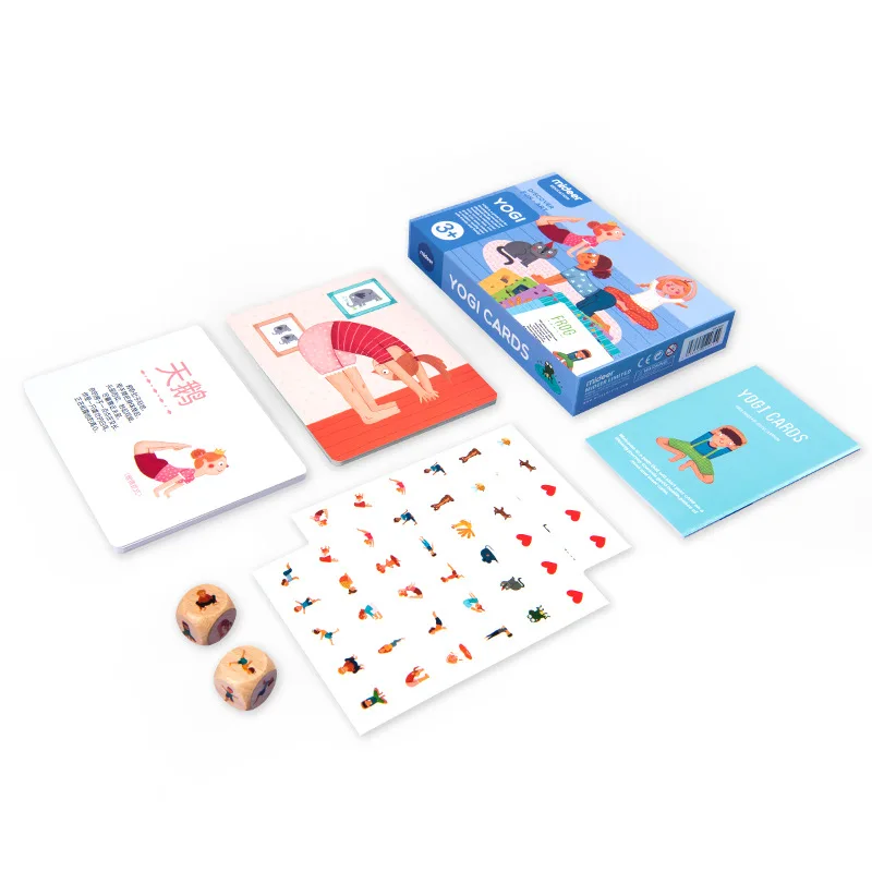 

Cognitive Yoga Card Baby Fitness Enlightenment Game sport Card for children travel party floor game body language motion play