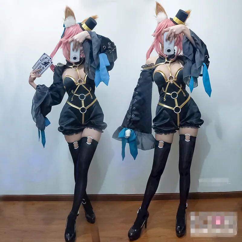 Fate/Grand Order Tamamo no Mae косплей сексуальный шаг темный волшебник плотная одежда костюм