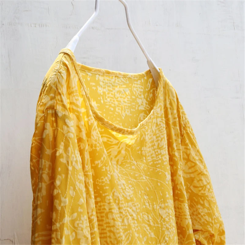 Винтажное платье 2019 новое летнее женское хлопковое тонкое дышащее однотонное с