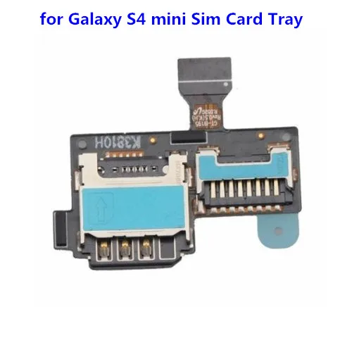 New Sim Tray SD Card Micro Reader Holder Flex Cable For Samsung S4 Mini i9195 I9190 Slot Ribbon Replacement Part | Мобильные