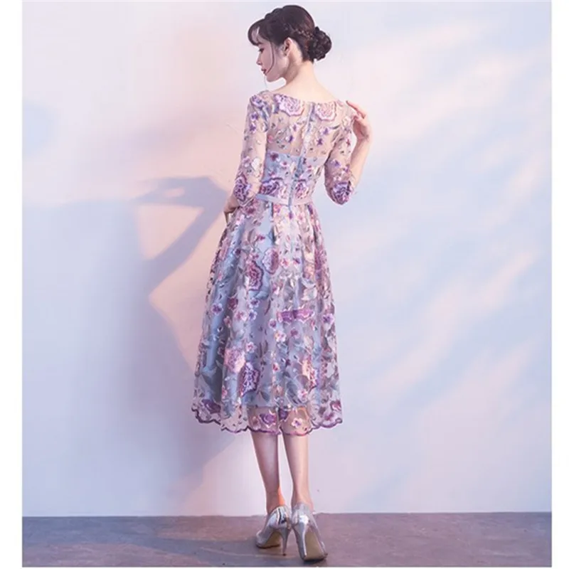 O neck Party Gown Long A line Evening dresses vestido de festa longo robe soiree novia abendkleider SA135 | Свадьбы и торжества