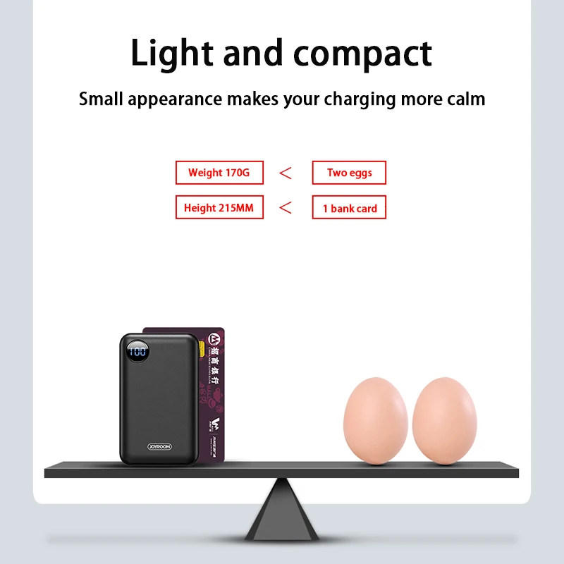 Высококачественный компактный внешний аккумулятор 10000 мАч быстрое зарядное