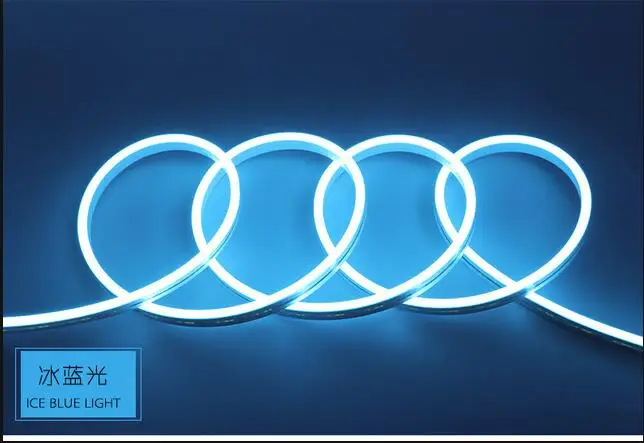 Гибкая силиконовая неоновая Светодиодная лента AC220V Водонепроницаемая супер