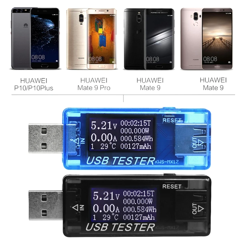 8 в 1 ЖК дисплей USB детектор напряжения тока зарядное устройство ёмкость Тестер