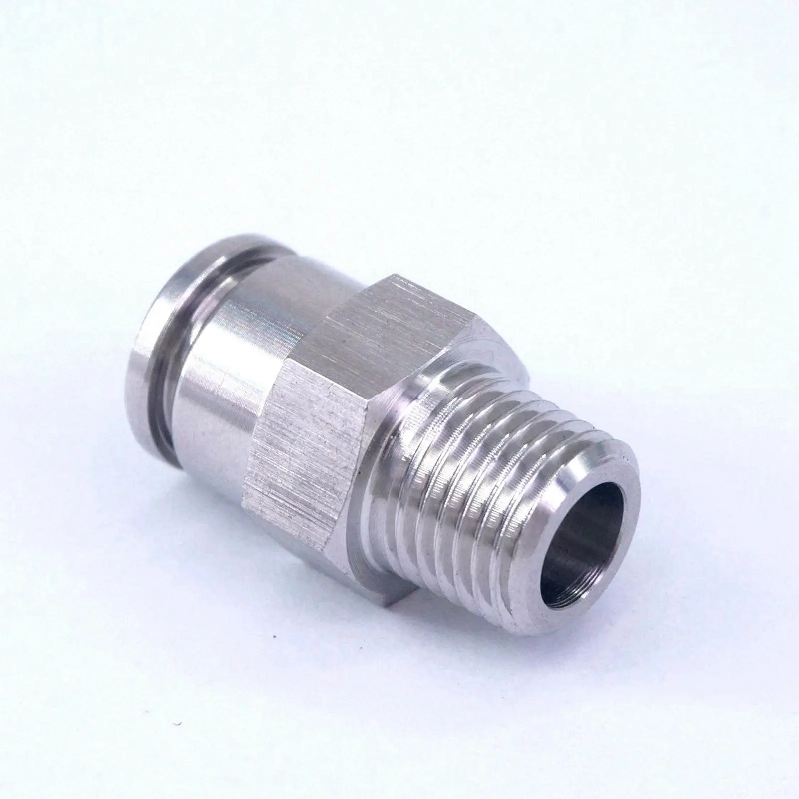 

Pneumatic Straight Tube OD 10mm*1/4"BSP 304 Stainless Male Push in Fitting Quick Connector Anticorrosion Antioxidation