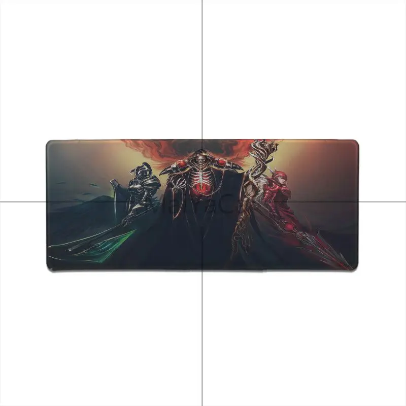 Lock Edge 30x80cm MaiYaCa Япония персонаж аниме Overlord персонажи Albedo Nazarick резиновый коврик для мыши противоскользящая блокировка клавиатуры коврик настольный коврик большой коврик для мыши - Цвет: Lock Edge 30x80cm