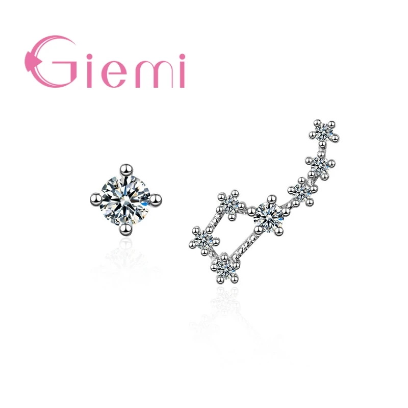 

Серьги-гвоздики женские из серебра 925 пробы, с фианитами