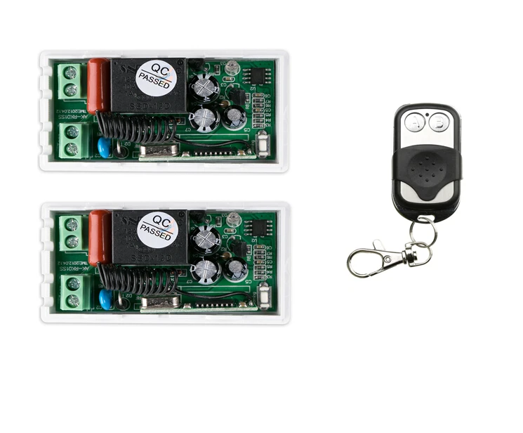 Беспроводной пульт дистанционного управления 220 В 1 канал RF 2 * приемника +