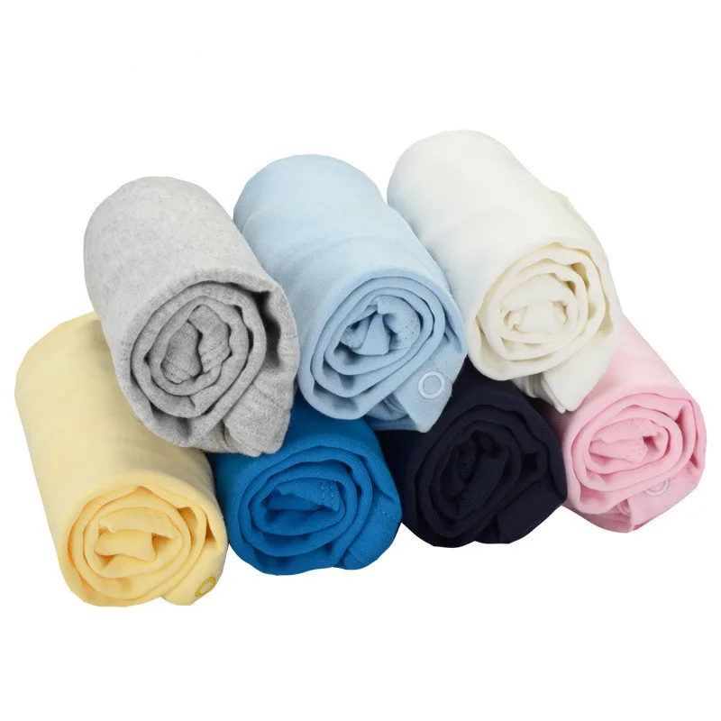 100% хлопок Детские боди осень с длинными рукавами твердые комбинезон высоким