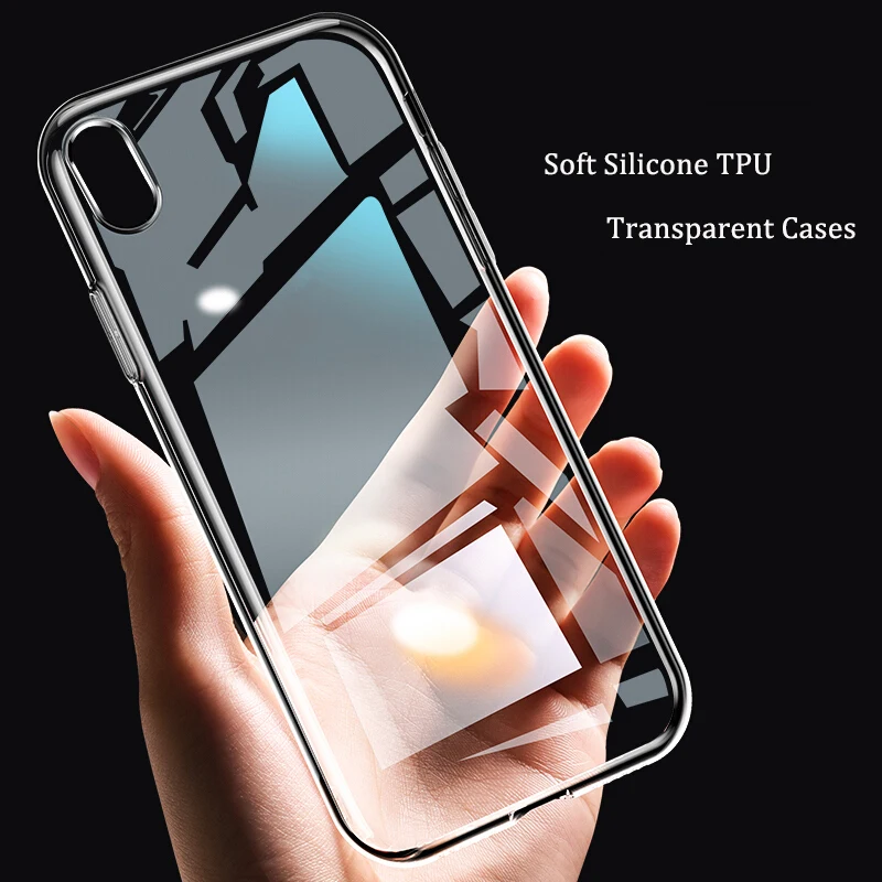 Phone Case For iPhone 6 6S 7 8 Plus 5 5S SE Luxury Clear Soft TPU Silicone Protective Transparent Cases X XR XS Max |