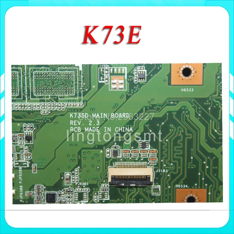 Оригинал для For Asus X73E K73E K73SD REV2.3 материнская плата ноутбука HM65 PGA 989 протестирована