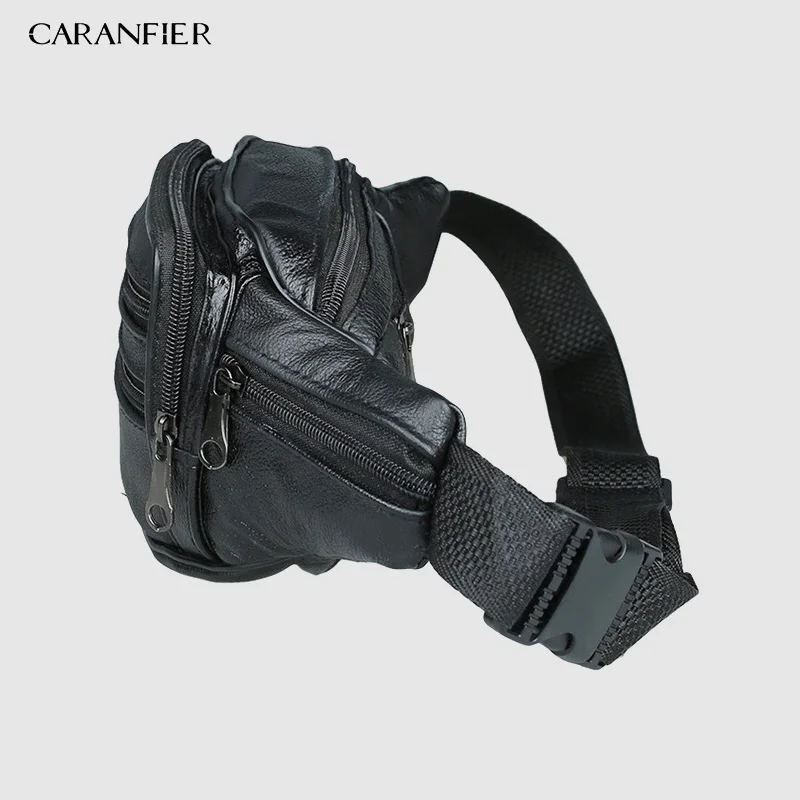 CARANFIER, 5 шт., брендовая модная мужская сумка на пояс из натуральной кожи, мужская сумка-Органайзер для путешествий, поясная сумка, сумка для мобильного телефона