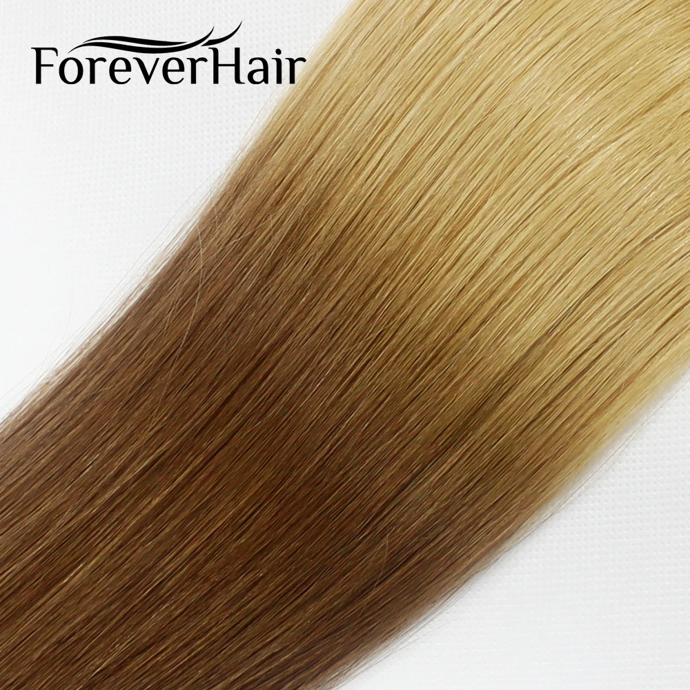 FOREVER HAIR Tape In 100% Real Remy Skin Weft Straight Hair 20pcs Hair Extensions 40g Ombre Color T6/16 Tape Hair 16