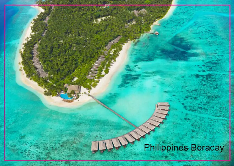 Прямоугольные жесткие магниты Филиппинский сувенир Boracay фото магнит на