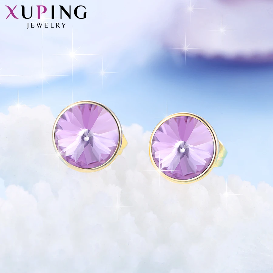 Xuping 8*8 мм серьги-гвоздики кристаллы от Swarovski простые элегантные украшения для женщин девочек вечерние подарки M80/M81-20396