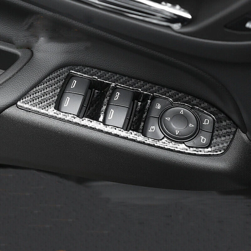 

For Chevrolet Equinox 2017 2018 accessories Car styling ABS Chrome Door Window glass Lift Control Switch Panel Trim Carbon fiber