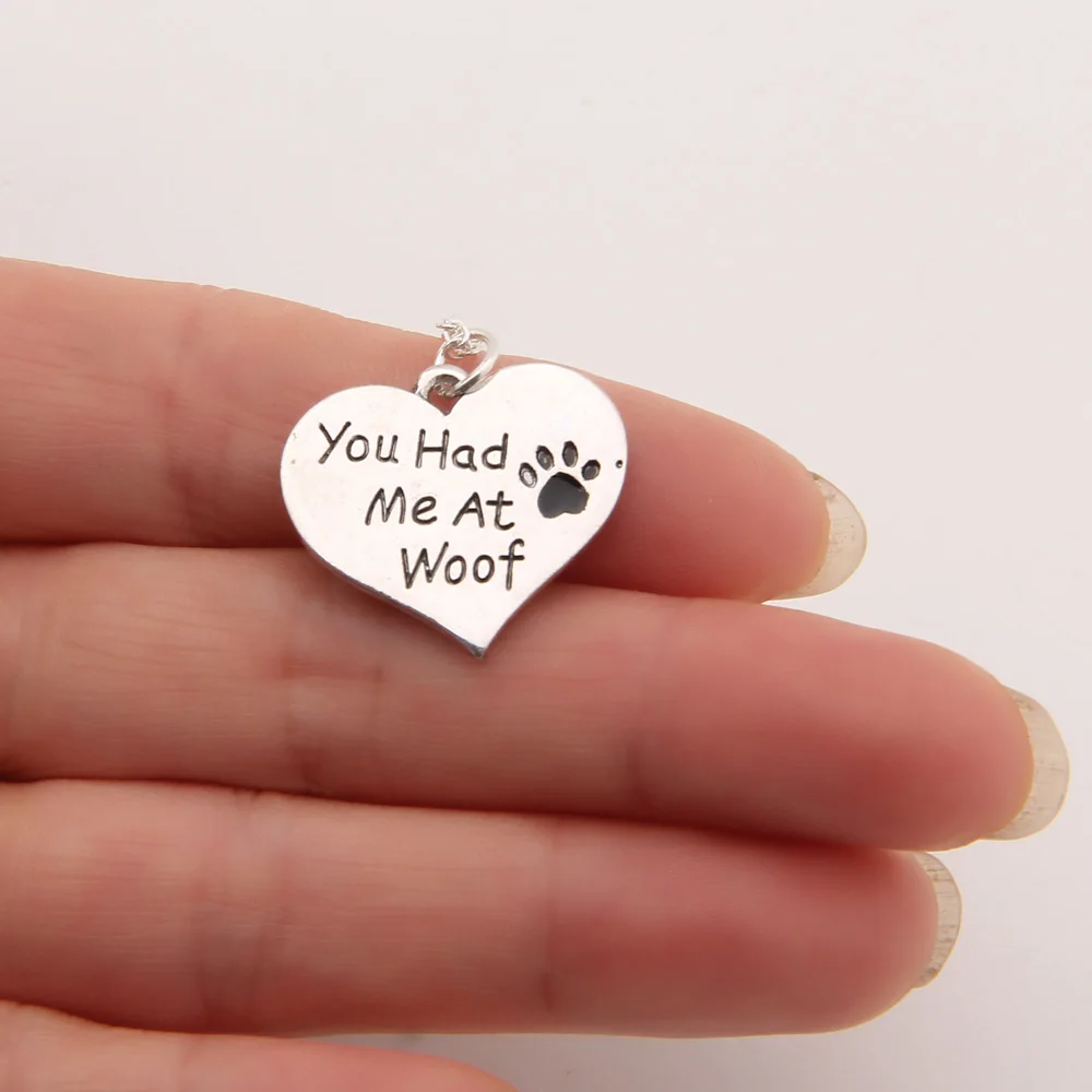 Ожерелье с надписью You Had Me At Woof Dog Cat Pet Paw | Украшения и аксессуары