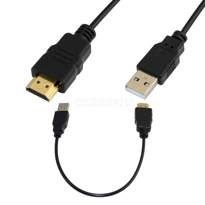 

200 шт./лот 20-дюймовый штекер USB 2,0 к совместимому с HDMI переходному кабелю типа А