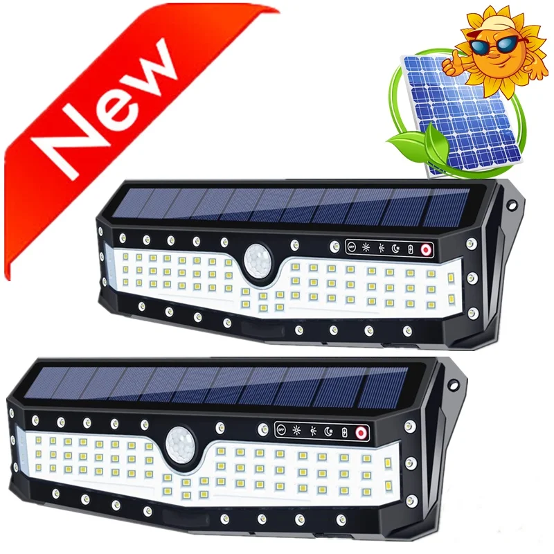 Новый Солнечный свет 79LED USB зарядка IP65 Водонепроницаемый сад Led Para внешний PIR