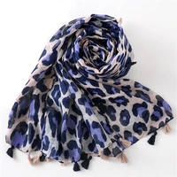classical women leopard print scarf soft pretty big 180100cm leopard stole thin warm large shawls cachecol wraps