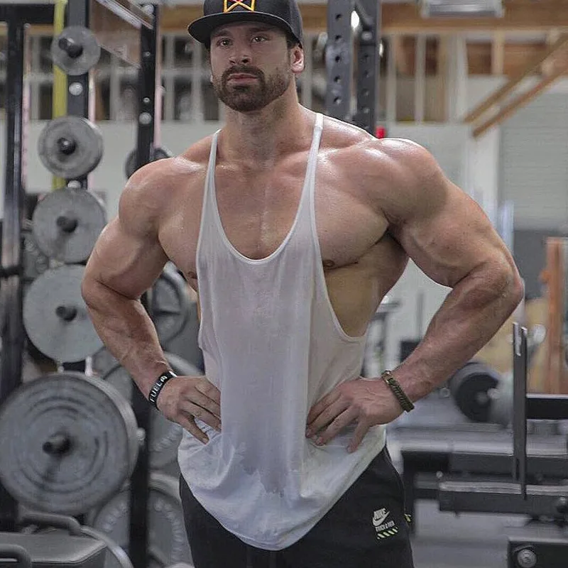 Мужская майка для бодибилдинга мужская тренировок повседневная рубашка фитнеса
