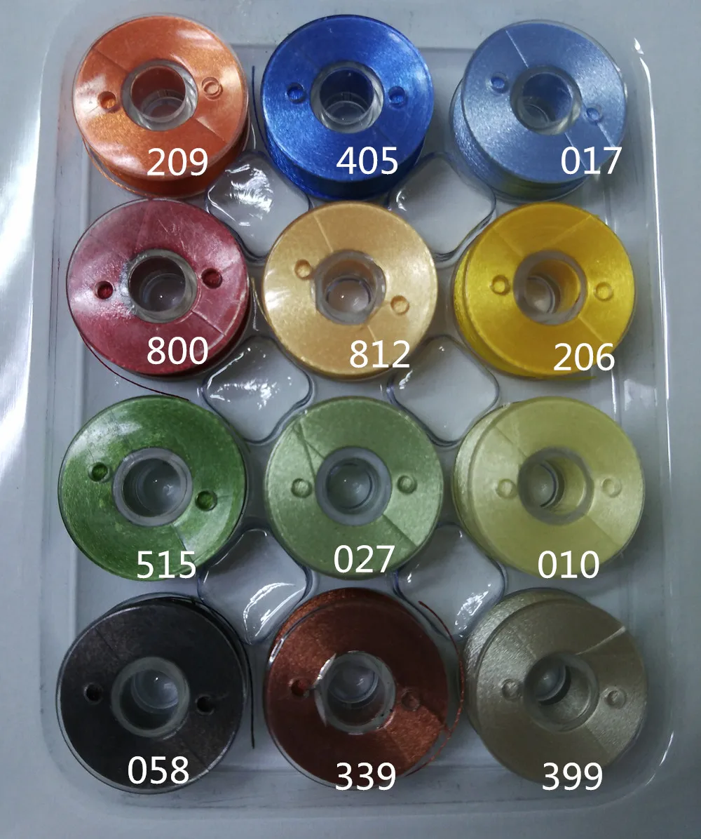

Simthread New size L 12 PREWOUND BOBBINS MACHINE EMBROIDERY Thread for PFAFF, Husqvarna, Viking sewing machines